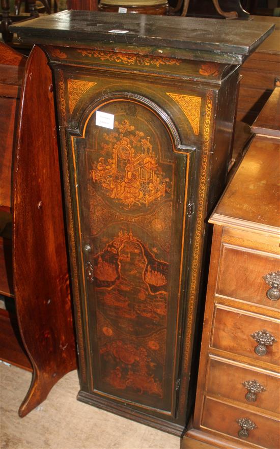 Lacquered cupboard (formerly a clock case)